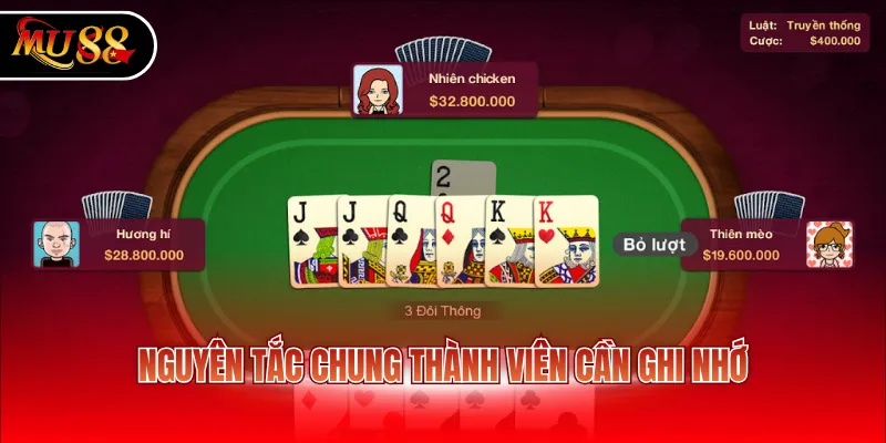 Nguyên tắc chung thành viên cần ghi nhớ